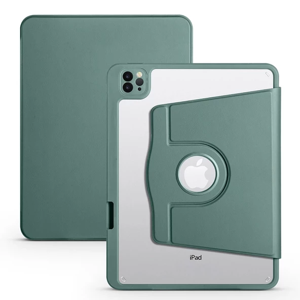 iPad 10.2 2021 (9.Nesil) Uyumlu  Uyumlu KılıfTermik Kalem Bölmeli Dönebilen Standlı  Uyumlu Kılıf ürün görseli 1