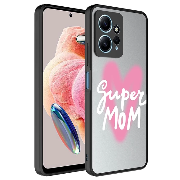 Xiaomi Redmi Note 12 4G  Uyumlu KılıfAynalı Desenli Kamera Korumalı Parlak Mirror Kapak ürün görseli 1