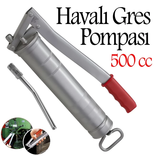 Havalı Gres Pompası 500 cc Manuel El Tipi Yağlama Bakım ürün görseli 1