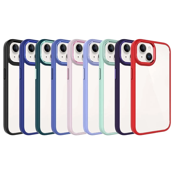 iPhone 15  Uyumlu KılıfKrom Kapak - Resim 2