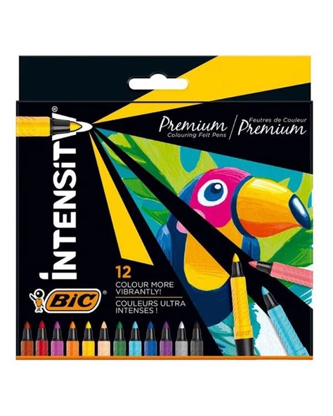 Bic İntensity Premium 12 Renk Keçeli Boya Kalemi ürün görseli 1