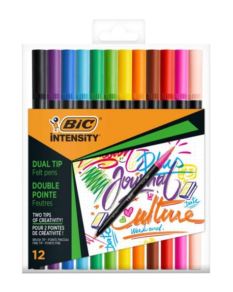 Bic Intensity Dual Çift Taraflı Keçeli Kalem 12 li ürün görseli 1