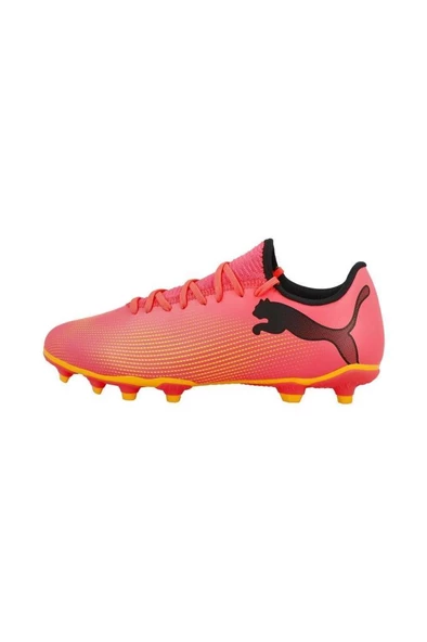 Puma FUTURE 7 PLAY FG/AG Krampon Ayakkabı Pembe-Turuncu 40-45 ürün görseli 1
