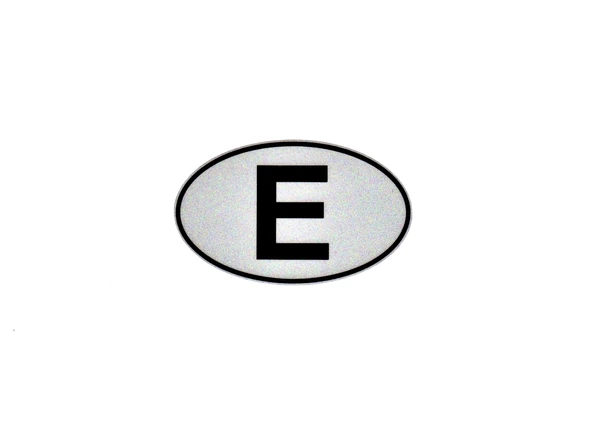 Etiketçilere Özel Reflektif Sticker E Espanya Harfi Sticker ürün görseli 1