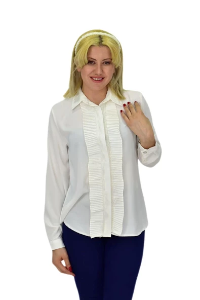 Kadın Önü Piliseli Gömlekli BGL-ST03714 - Resim 3