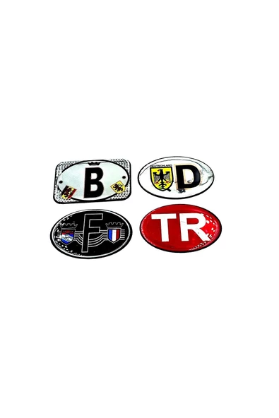Etiketçilere Özel Sticker Damla Harf Set 4'lu Sticker Damla (B - D - F- TR) Model 1 ürün görseli 1