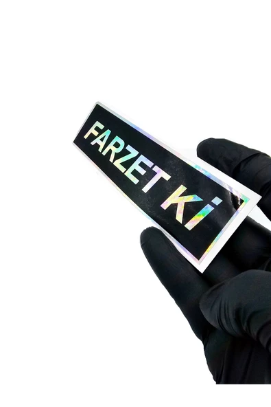 FARZET Kİ Sticker Hologramlı Oto Sticker Oto Cam Yazısı - FARZET Kİ Araba Cam Yazı Sticker ürün görseli 1