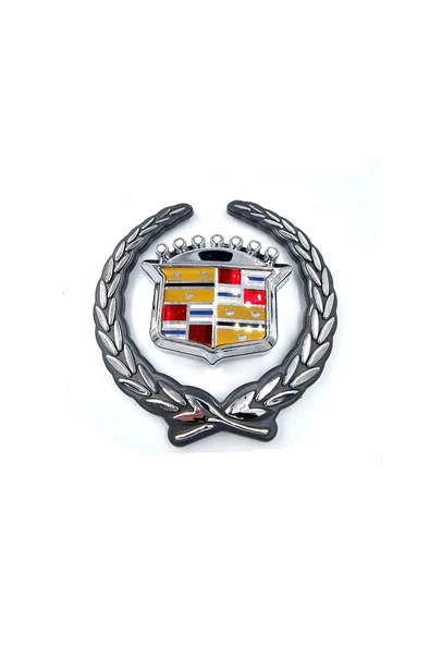 Etiketçilere Özel Cadillac Örgü Arma Gümüş Renk Plastik (10 cm ) ürün görseli 1