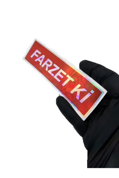 FARZET Kİ Sticker Hologramlı Oto Sticker Oto Cam Yazısı - FARZET Kİ Araba Cam Yazı Sticker ürün görseli 1