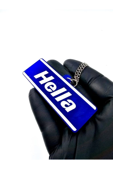 Araba Ayna Süsü Çift Taraflı HELLA- Pleksi Çift Taraflı Hella Zincirli Model ürün görseli 1