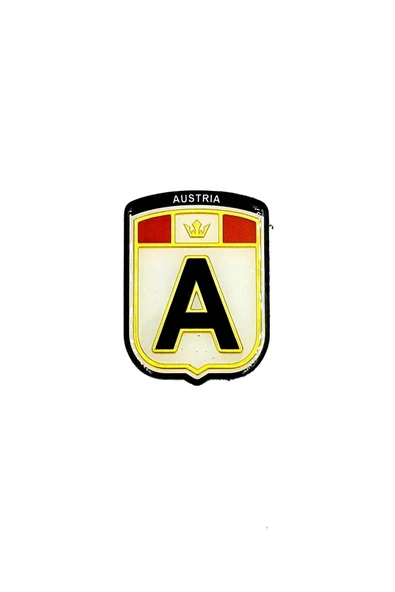 Etiketçilerin Vazgeçilmezi Arma Mini Aksesuar A (AUSTRIA) Avusturya 3D Görünüm Sticker ürün görseli 1