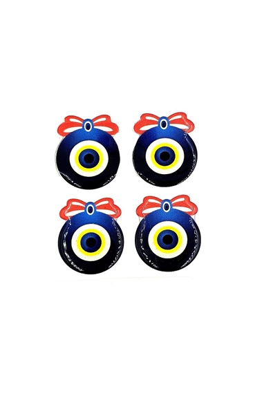 Nazar Boncuğu 4'lu Damla Sticker - Nazar Boncuğu Damlar Sticker 4'lu Takım ürün görseli 1