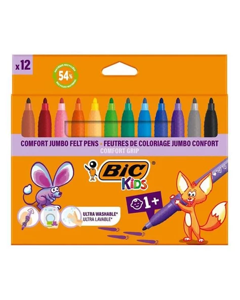 Bic Comfort Jumbo Keçeli Kalem 12 li ürün görseli 1