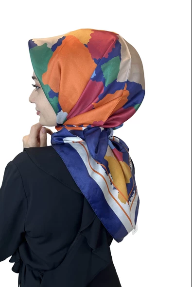 Quare Kristal Eşarp, Desenli Kristal Rayon Eşarp  01065  LACİVERT ürün görseli 1