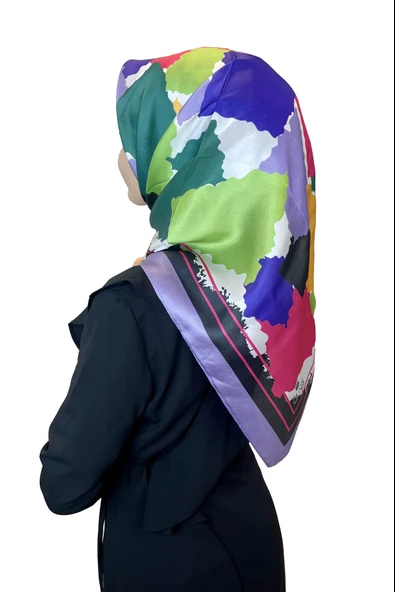Quare Kristal Eşarp, Desenli Kristal Rayon Eşarp  01065  LİLA ürün görseli 1