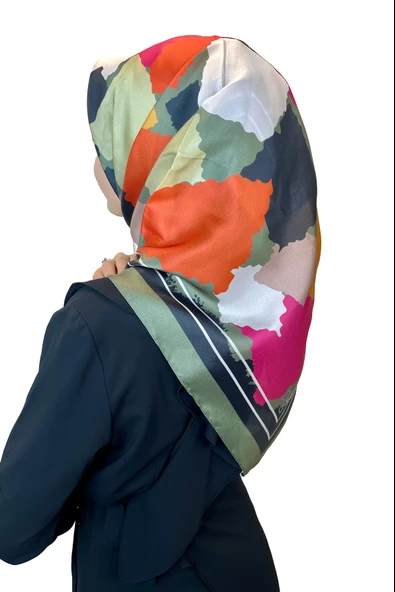 Quare Kristal Eşarp, Desenli Kristal Rayon Eşarp  01065  HAKİ ürün görseli 1