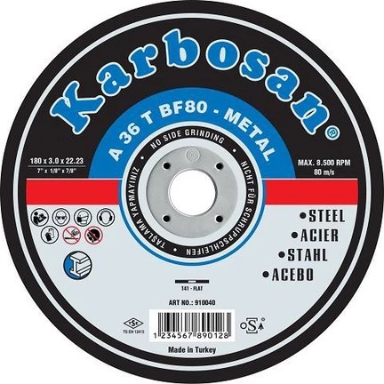 Karbosan 115 Nk Metal Kesme Taşı 115 X 3.0 X22 mm ürün görseli 1