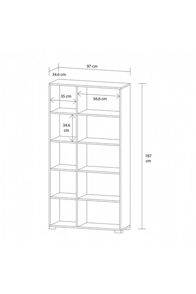 Mobilique Dosya Dolabı Beyaz 97 cm - Resim 2