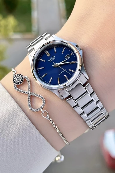 Casio CSISTE63 Kadranı Lacivert Kordonu Gümüş Renk Hediye Paketli Kadın Kol Saati ürün görseli 1