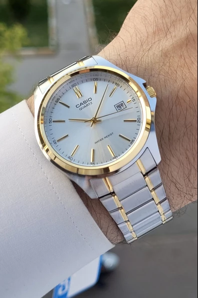 Casio CSISTE50 Gold Gümüş Renk Hediye Paketli Erkek Kol Saati ürün görseli 1