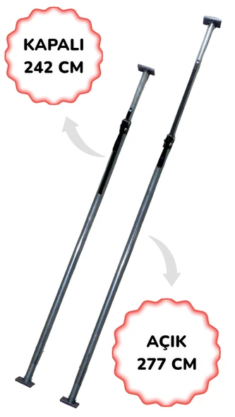 YÜK TUTUCU ŞTANGA (ÇELİK) 242 - 277 CM ürün görseli 1