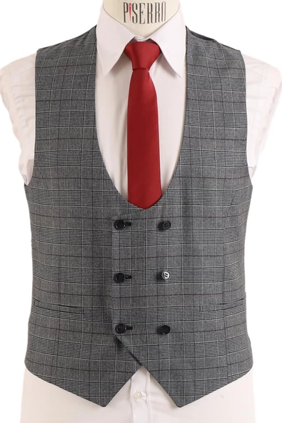 Regular Fit Yelekli Takım - Resim 6