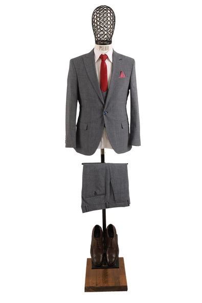 Yelekli Takım Elbise Slim Fit ürün görseli 1