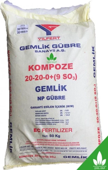 Gemlik 20-20-0 Kompoze Gübre 50 Kg ürün görseli 1