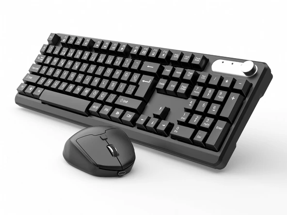Inca IWS-549U Multimedya Şarj Edilebilir Kablosuz Klavye Mouse Set ürün görseli 1