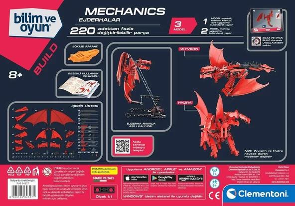 Clementoni Mekanik Laboratuvarı 64327 Uçan Ejderha - Resim 3