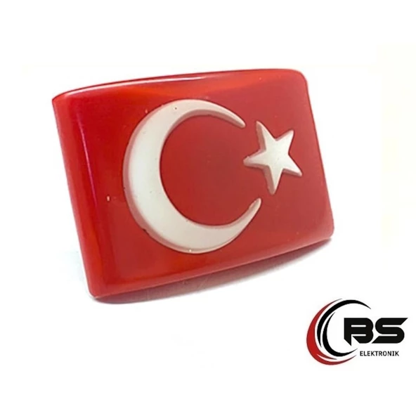Türk Bayrağı Kaliteli Etiket Panjur Arması 3 Boyutlu Vidalı Arma (459474569) ürün görseli 1