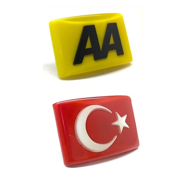 Türk Bayrağı Ve Aa Etiket Panjur Arması 3 Boyutlu Kaliteli ürün görseli 1
