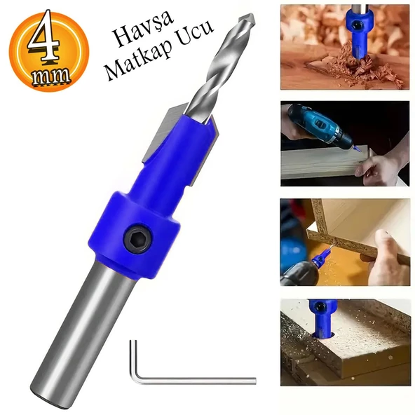 Havşa Ahşap Açma Matkap Ucu 4 mm Havşalı ürün görseli 1