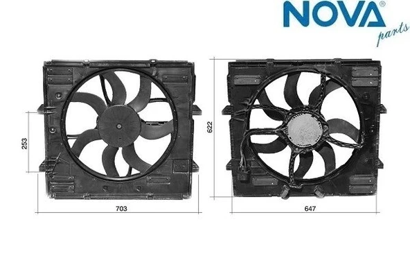 2H0121203K Fan Motoru & Çerçevesi Set - Amarok 2010-2016 ürün görseli 1