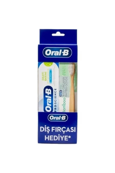 Oral-B Diş Eti Bakımı Ve Plak Kalkanı Diş Macunu 50 ml+ Bamboo Diş Fırçası ürün görseli 1