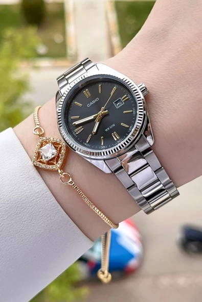 Casio CSISTE16 Kadranı Füme Kordonu Gümüş Renk Hediye Paketli Kadın Kol Saati ürün görseli 1