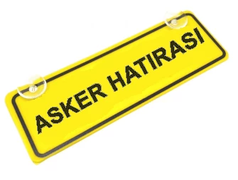 Asker Hatırası Sök-Tak Pratik yeni nesil Sarı Dekor Plaka ürün görseli 1