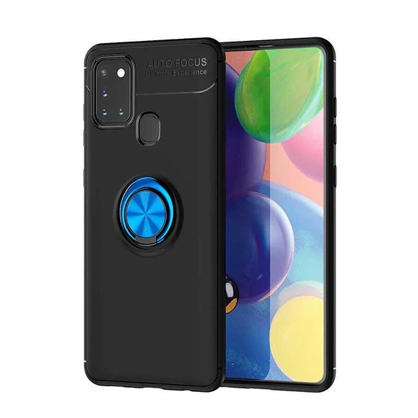 Galaxy A21S Yüzüklü Standlı Manyetikli Kamera Çıkıntılı Kılıf ürün görseli 1