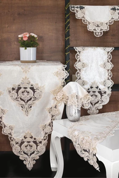Miray Kadife Salon Takımı 5 Parça - Resim 8