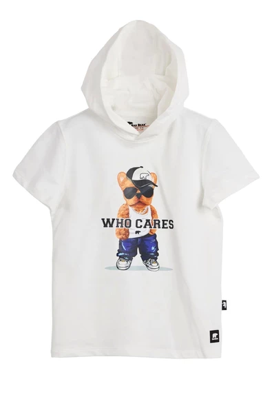 BAD BEAR Mood Off-White Hoodie Sweatshirt ürün görseli 1