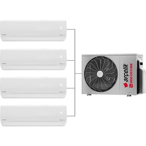 Arçelik Multi Sistem Duvar Tipi 4+1 Inverter 9+9+12+12 30000BTU Klima ZM30105-991212 ürün görseli 1
