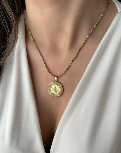 Tuğra Gold Çelik Kolye Sns200278 ürün görseli 1