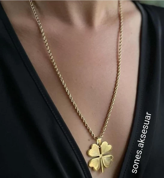Yonca Gold Çelik Kolye Sns20200 ürün görseli 1