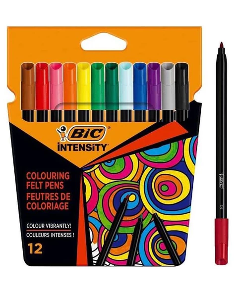 Bic Intensity Keçeli Boya Kalemi 12 Renk ürün görseli 1