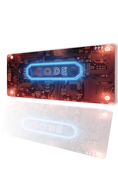 SonicTouch UltraGrand Code Devre Kartı Dikişsiz Xxl Gaming Oyuncu Masaüstü Klavye Mouse Pad 40x90Cm ürün görseli 1
