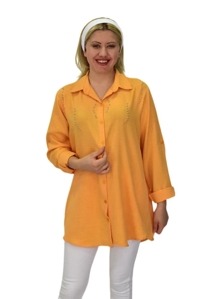 Kadın Taşlı Ayrobin Gömlek BGL-ST03701 ürün görseli 1