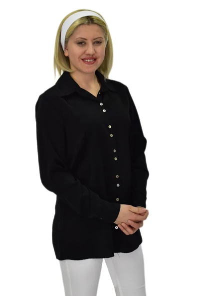 Kadın Uzun Kol Gömlek BGL-ST03719 - Resim 8