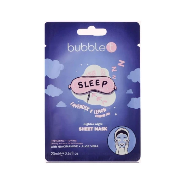 Bubble T Sleep Lavender & Lemon Sheet Masks 20 ml Yüz Maskesi ürün görseli 1