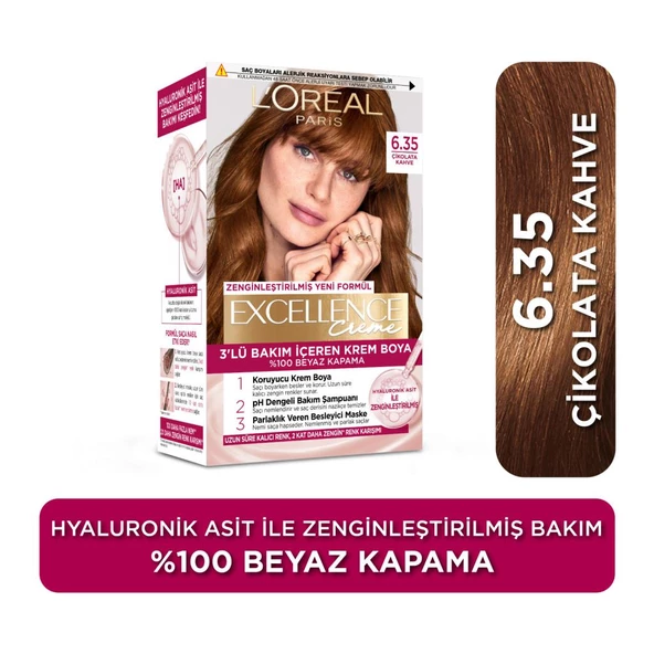 L’oréal Paris Excellence Creme 6.35 Çikolata Kahve Saç Boyası ürün görseli 1