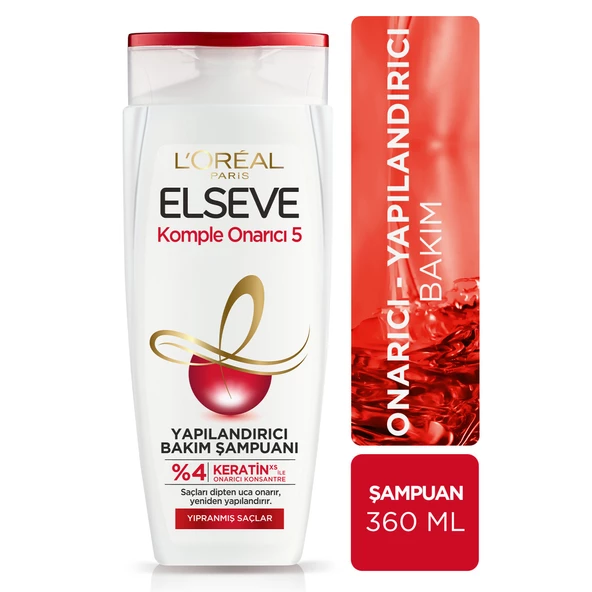 L'Oréal Paris Elseve Komple Onarıcı 5 Yapılandırıcı Bakım Şampuanı 360 ml ürün görseli 1